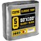 Core Tarps Tarp, 100 ft L x 0.5 mm H x 50 ft W, 5 Mil, Silver/Black, Polyethylene CT-501-50X100 - alternate 1
